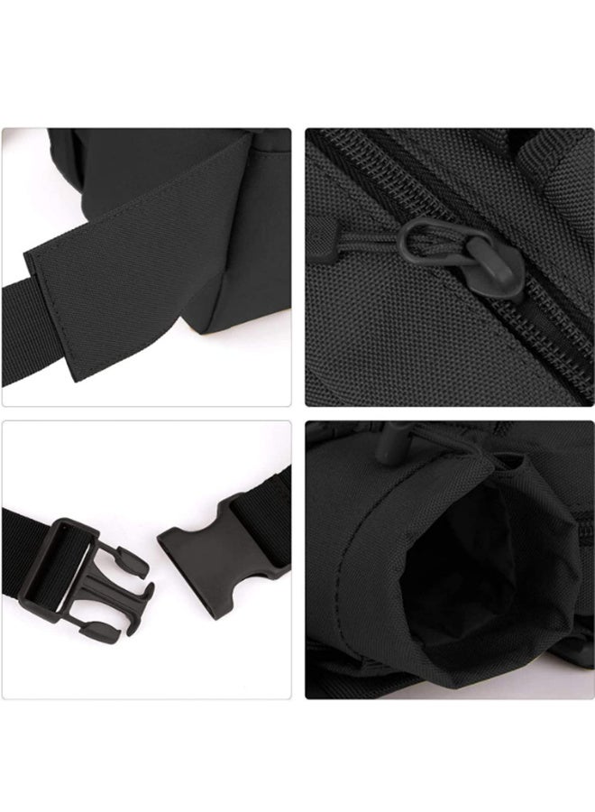 قطعة واحدة حقيبة خصر رياضية مضادة للماء بحامل جيب زجاجة ماء، حزام جري، جراب، حقيبة فاني للتنزه وركوب الدراجات والتخييم والتسلق والسفر 19.5 * 16 * 9 سم - Image 5