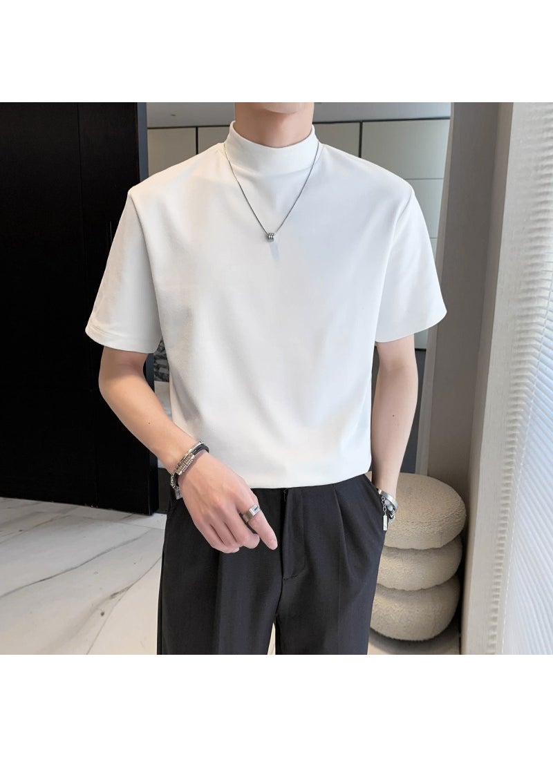 Mens High-Neck Solid Tee for Spring  Autumn Black - pzsku/Z546D42BBE9379C4D0BFCZ/45/_/1732185552/0884236c-4c8d-44fa-88a7-e8825c41eef0