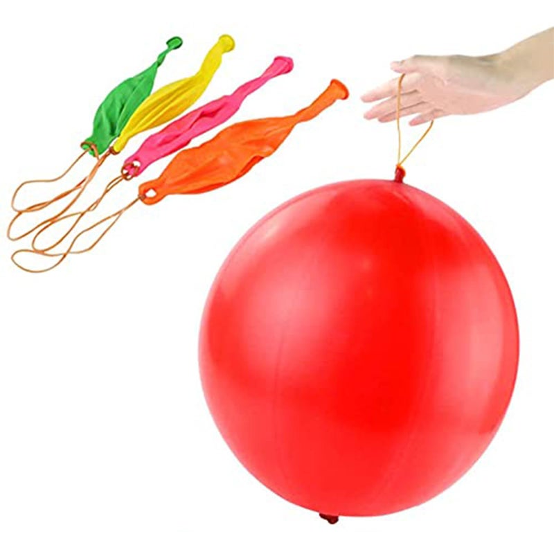 RUBFAC 36 Punch Balloons Punching Balloon Heavy Duty Party Favors For Kids, Bouncy Balls with Rubber Band Handle for Birthday Party, Goodie Bag, Stocking Stuffers for Kids - Image 4