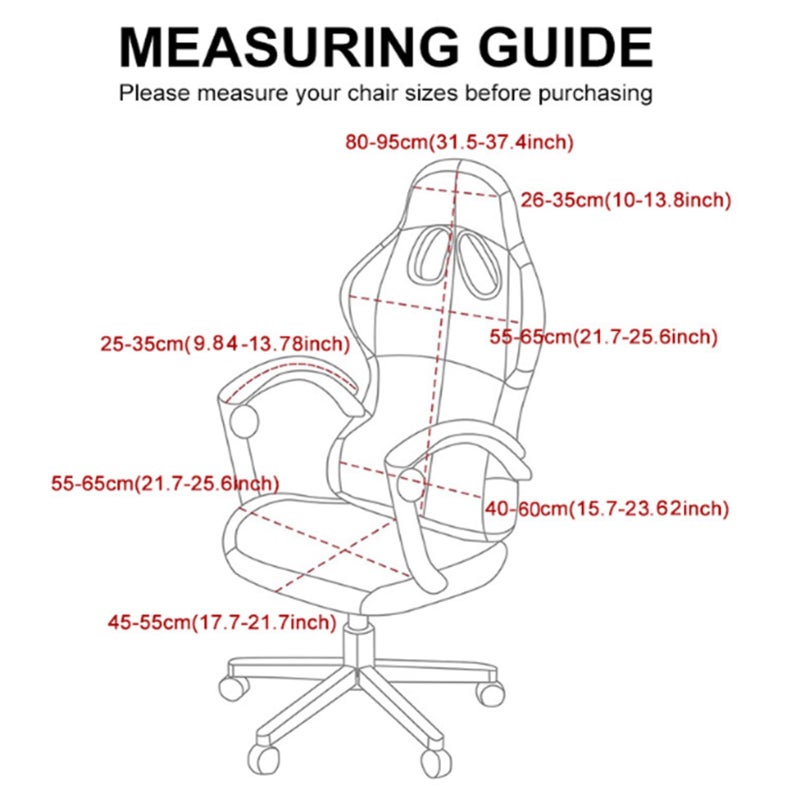 WYLEBER Gaming Chair Covers Only,Stretchable Soft Thick Breathable Mesh Scratch Resistant Gaming Chair Seat Cover with 2Pcs Armrest Slipcovers(Black-Blue,Style 1) - Image 4