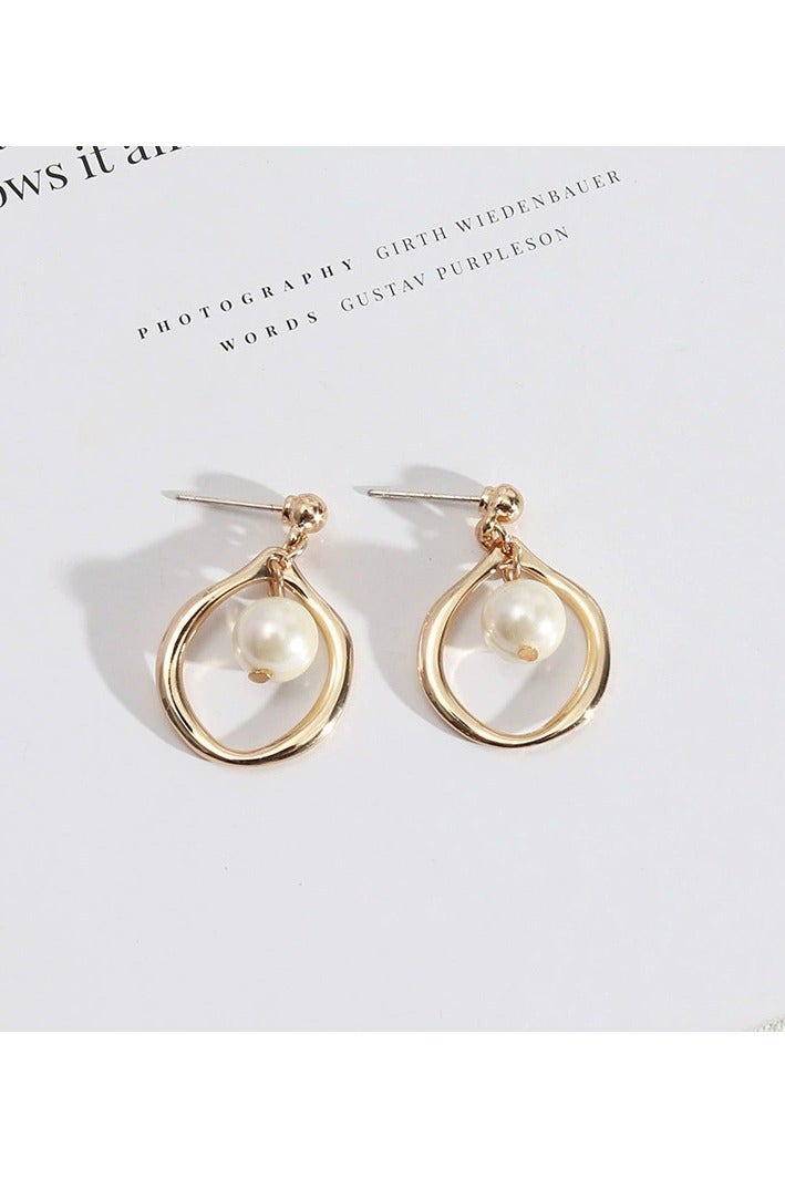 Goolsky Vintage Pearl Floral Earrings with S925 Silver Posts | Hollow-Out | Elegant Summer Jewelry for Women - Image 2