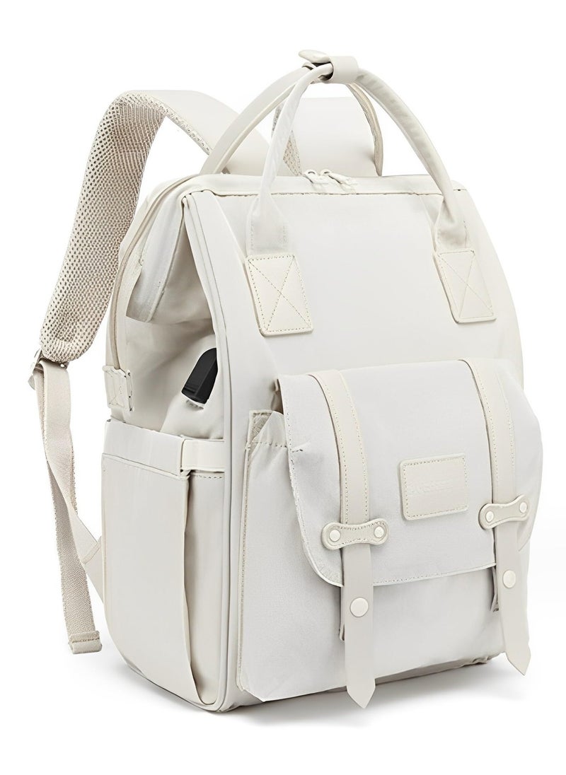 MIXDE - Diaper Bag Backpack,Large Capacity Baby Diaper Bag,Multi Function Waterproof Diaper Changing Bag with USB Charge Port,Portable Mom Bag,Baby Essentials Travel Tote for Newborn Mother/Father - Image 1