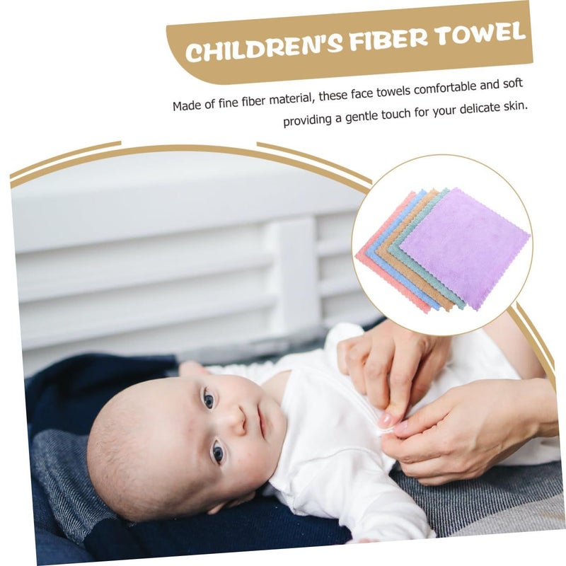 Coral Fleece Face Wash Cloths 10 Pcs 30x30cm Superfine Microfiber Soft Makeup Remover Towels - Image 5