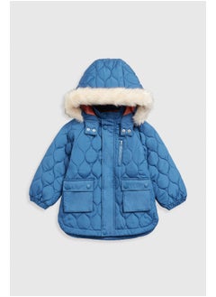mothercare Navy Quilted Jacket  - Image 2