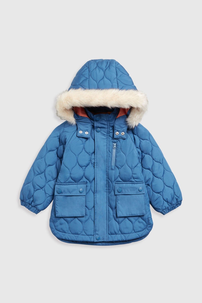 mothercare Navy Quilted Jacket