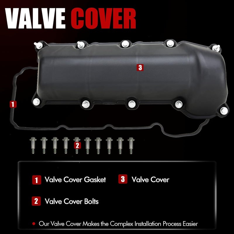 MITZONE Left Side Engine Valve Cover Kit with Gasket & Bolts for Dodge, Jeep, and RAM Vehicles - Image 3