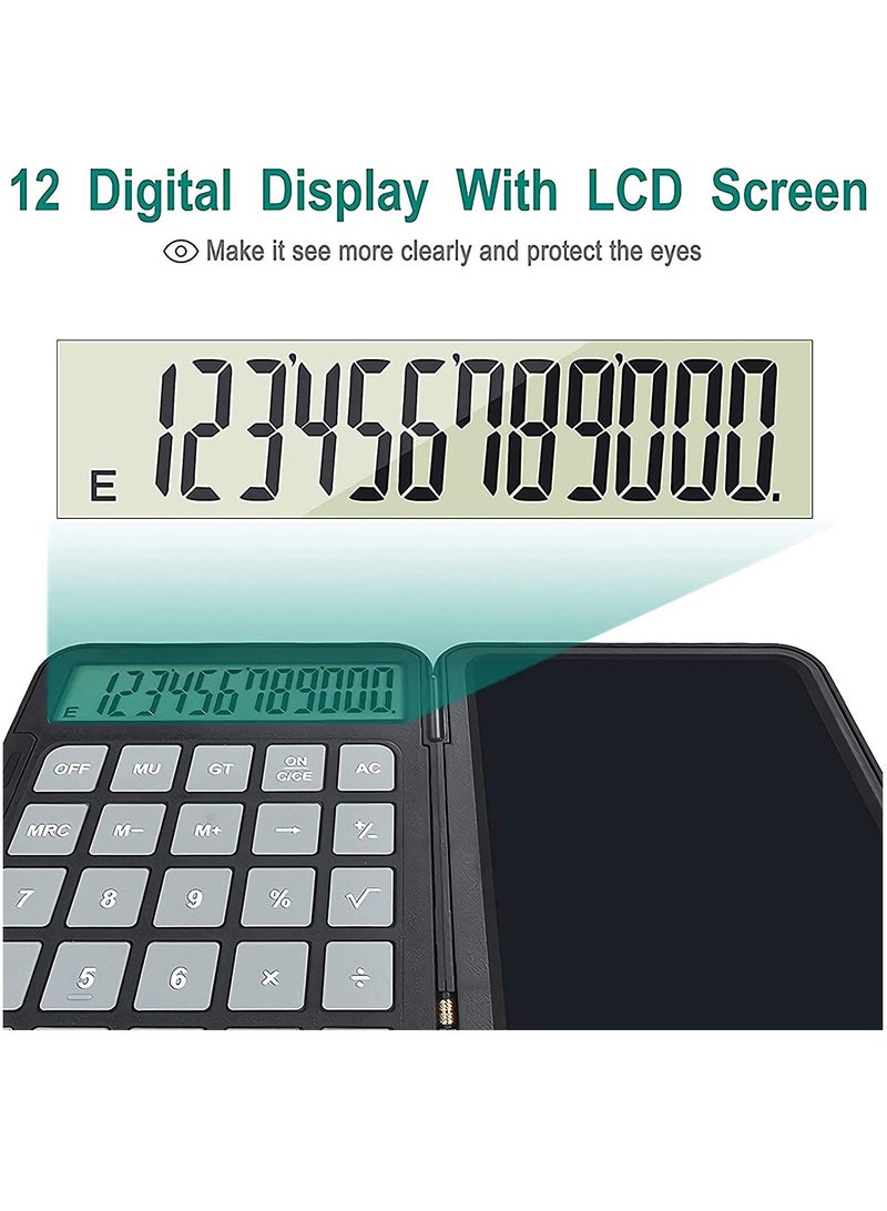 Rechargeable 6.5-Inch Portable Mute Calculator with Writing Tablet and Pen - Multifunctional Foldable Notepad for Home, School, Meetings, and Study. - Image 4