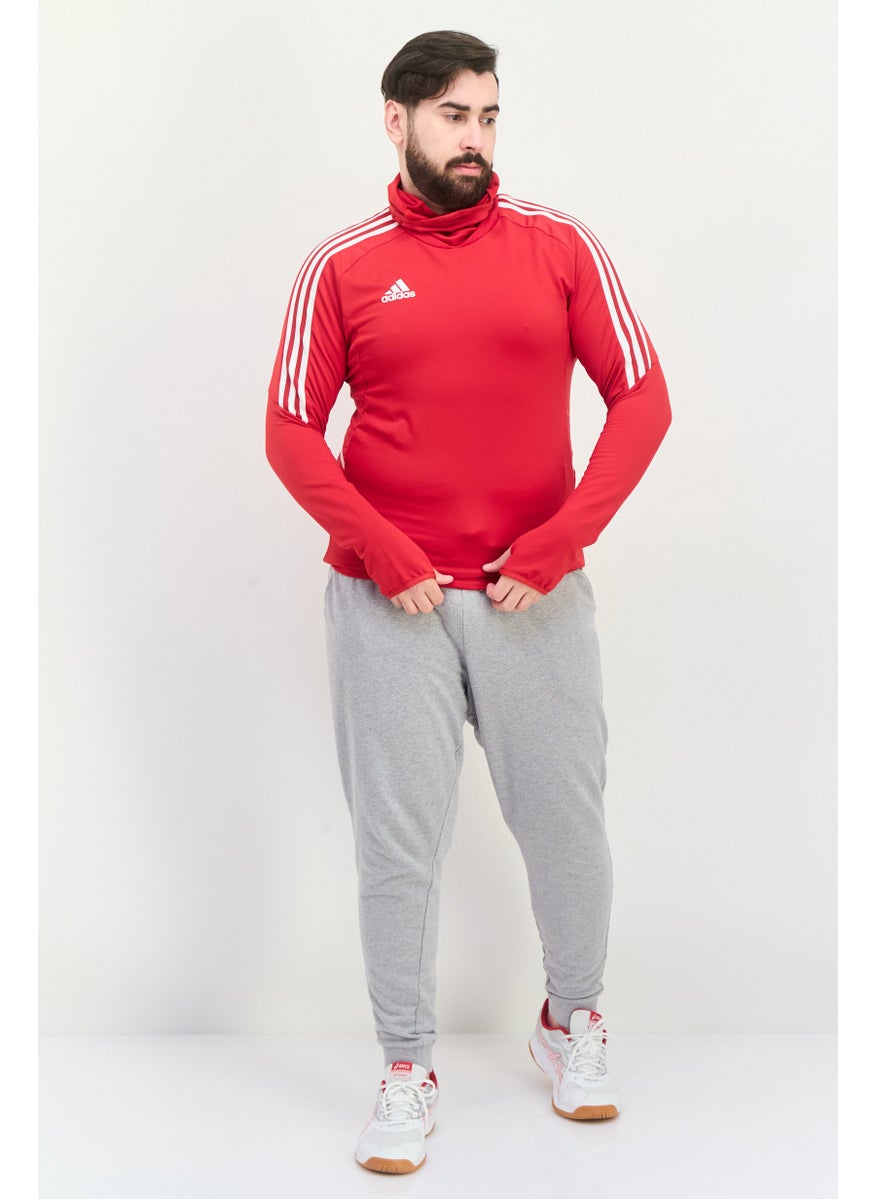 Adidas Men Sportswear Fit Long Sleve Training Sweatshirt, Red  - Image 3