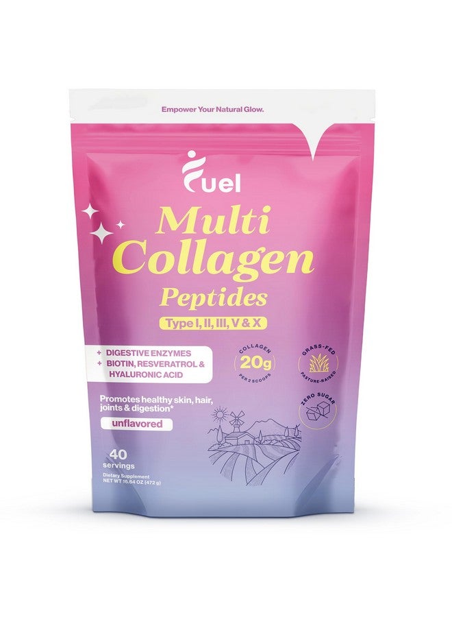FUEL Fuel Collagen Peptides Powder - Collagen Protein Powder for Women with Hyaluronic Acid & Biotin, Collagen Packets Promote Skin, Hair & Nail Health, Hydrolyzed Collagen Peptides Powder Unflavored  - Image 1