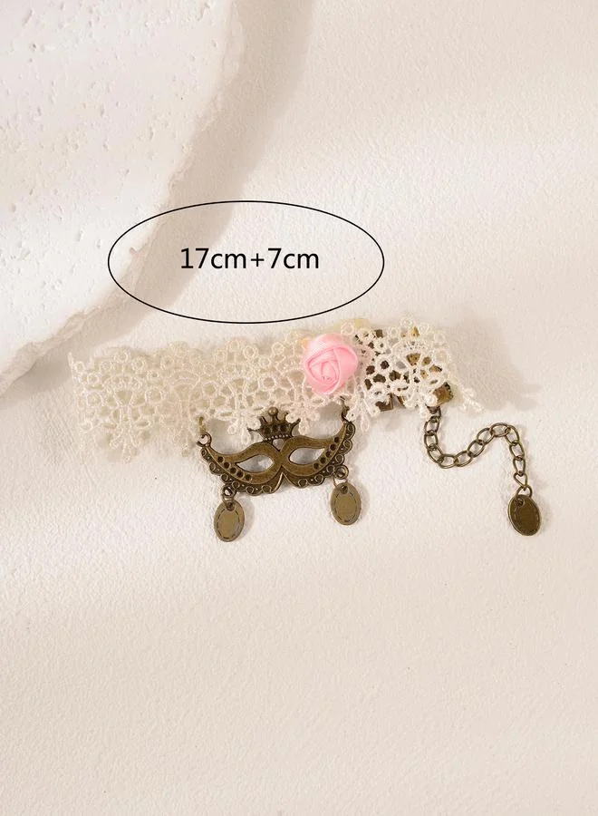 Take Two  Lace Face Mask Pendant Anklet for Women | Best Price UAE