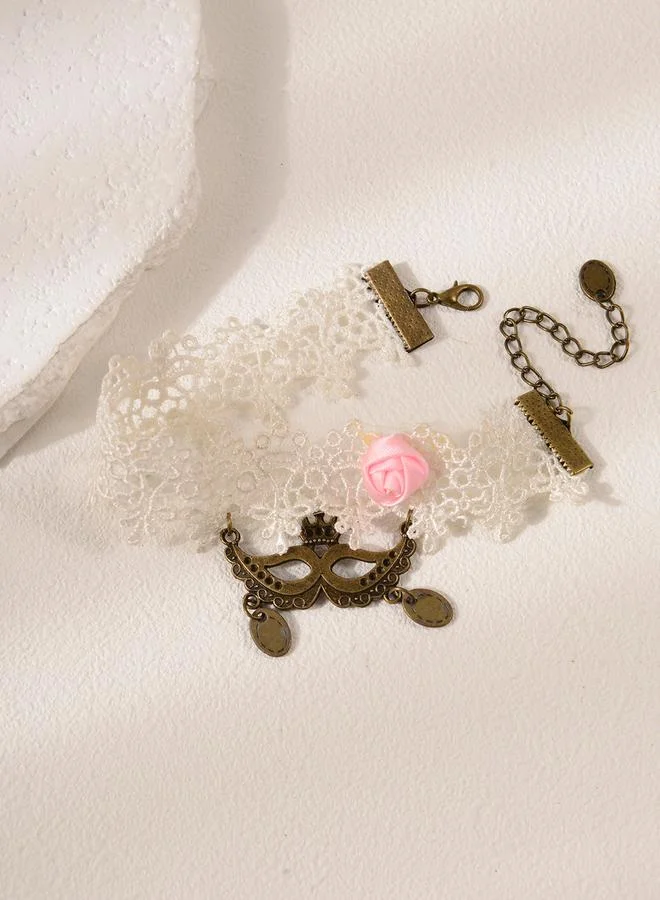 Take Two  Lace Face Mask Pendant Anklet for Women | Best Price UAE