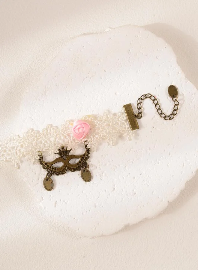 Take Two  Lace Face Mask Pendant Anklet for Women | Best Price UAE
