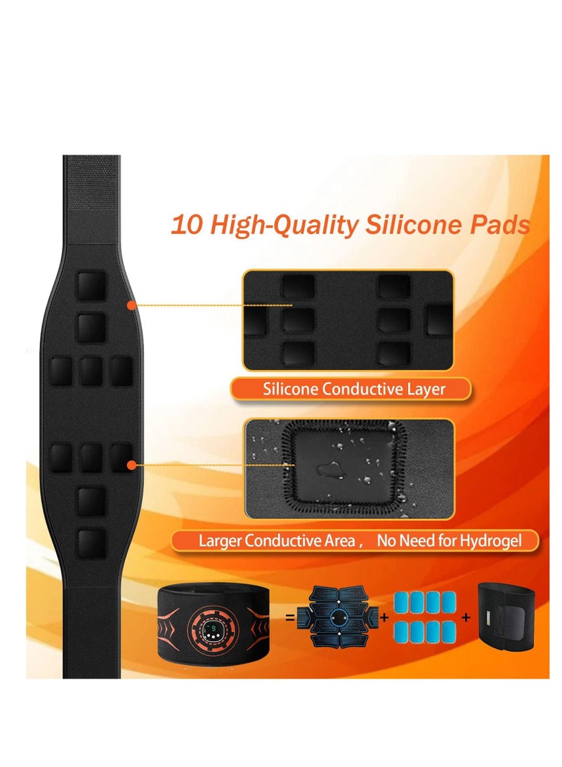 ABS Abdominal Toning Trainer, ABS Stimulator, Ab Machine, Abdominal Toning Belt Muscle Toner Fitness Training Equipment, Ab Sport Exercise Wireless Home Fitness Equipment