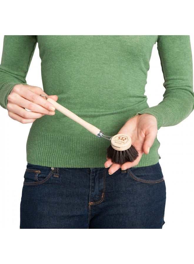 Redecker German-Made Horse Hair Bristle Dish Brush, Soft All-Purpose Scrubber for Kitchen & Household with Strong Horse Hair Bristles, 1-1/2 inch Replaceable Brush Head, Single Unit, 9-inches Long - Image 2