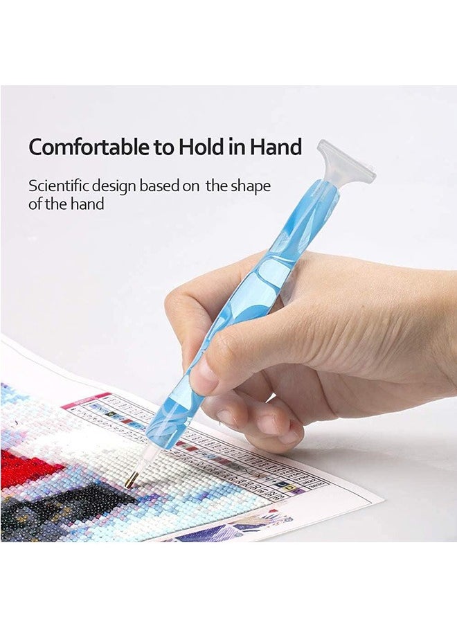 LENND Diamond Painting Pen, Handmade Resin Diamond Painting Pens with Glue Clay and Various Tips, More Comfortable and Faster, 5D Diamond Painting Tools for Diamond Paintings Hobby  - Image 4