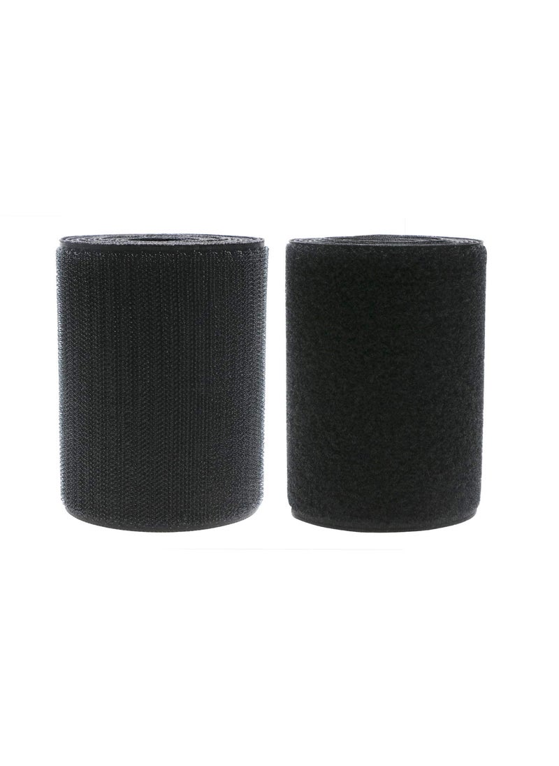 Mini Skater Mini Skater 4 Inch Width Black Sew on Hook Fastener Strips NonAdhesive Back Nylon Fabric Loop Tape for Bag Clothes Shoe DIY Craft2 Yard Length 