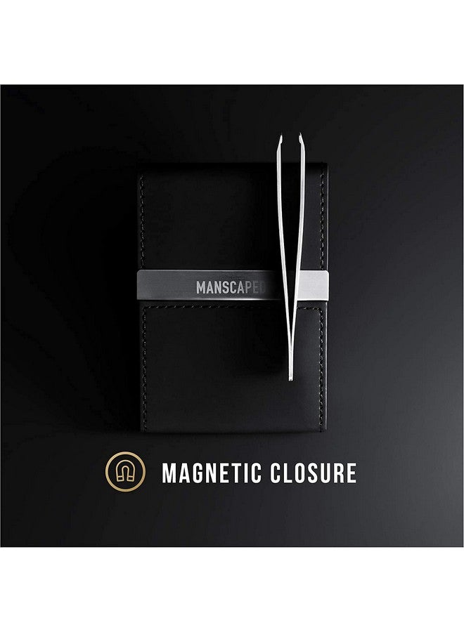 manscaped MANSCAPED® Shears 2.0 Tempered Stainless Steel Men's Nail Kit, Fingernail Clippers, Safety Scissors, Tweezers and Nail File, Travel Manicure Pedicure Set, 4-Piece Luxury Grooming Kit with Compact Case - Image 4