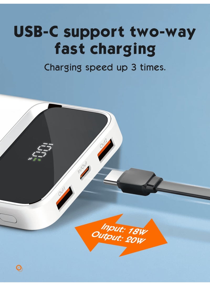 LDNIO PQ12 10000mAh Magnetic Wireless Power Bank with 15W Wireless Charging, 22.5W Fast Charging Portable Battery Pack, USB-C PD and QC 3.0 External Battery Charger, LED Display, Portable Charger for iPhone, Android Phones, AirPods and USB Devices - Image 4