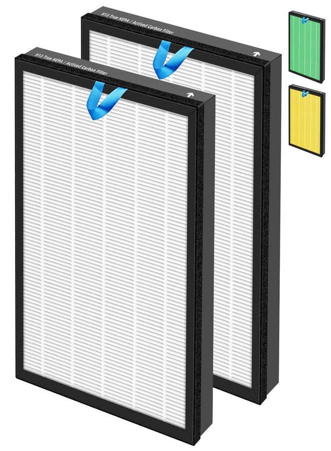 Pulluty Vital 100S HEPA Replacement Filter for LEVOIT Vital 100S/100S-P Air Purifier,3-in-1 H13 True HEPA High-Efficiency Activated Carbon Filter,Vital 100S-RF,2 Pack,White - Image 1