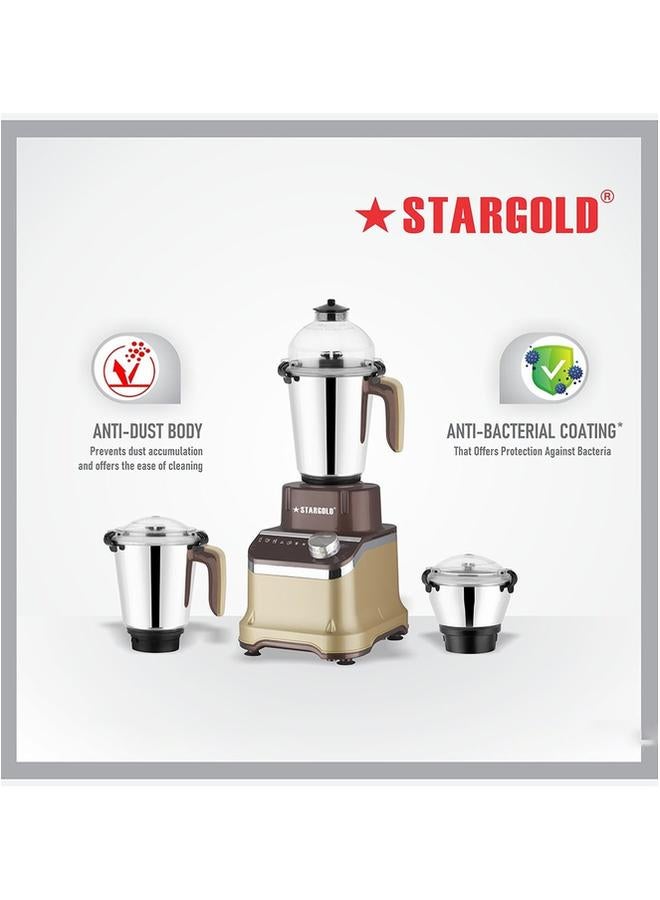 ستارجولد خلاط ومطحنة 3 في 1 مع وعاء فلتر من الفولاذ المقاوم للصدأ ومحرك قوي بقوة 850 واط - Image 5