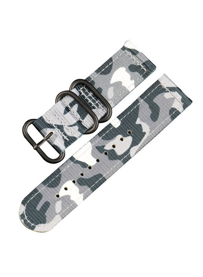 O Ozone Woven Nylon Strap Compatible with Samsung Galaxy Watch 3 45mm / Galaxy Watch 46mm / Gear S3 Frontier / Classic / Watch GT 2 46mm Bands 22mm Quick Release Replacement Strap- Camouflage Gray - Image 1