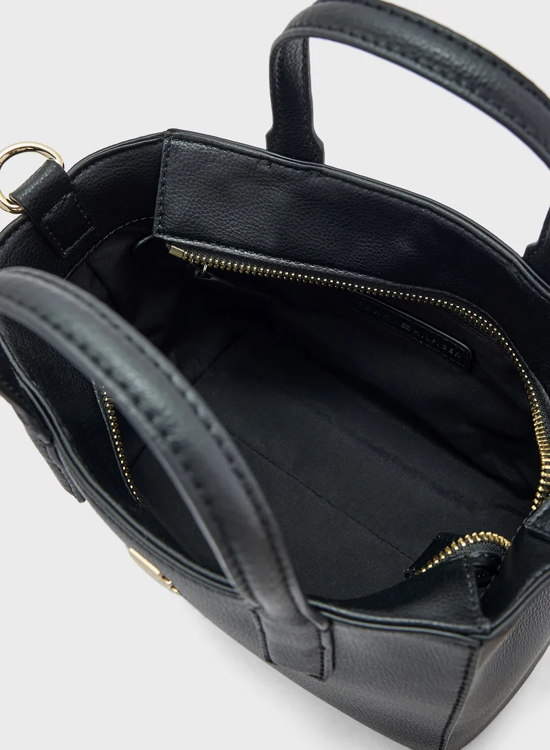 تومي هيلفيغر Logo Detail Zip Over Tote