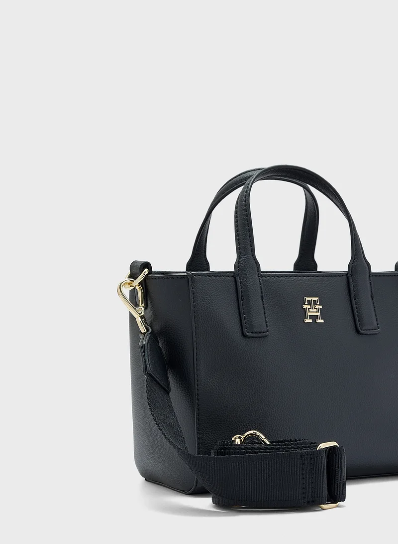 تومي هيلفيغر Logo Detail Zip Over Tote