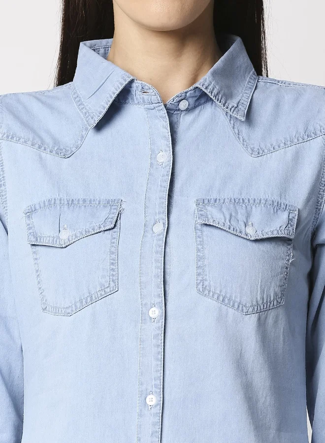 HIGH STAR Denim Western Shirt Dress