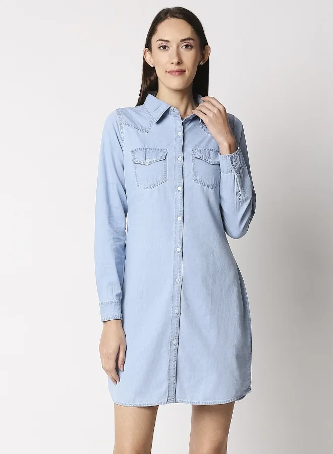 HIGH STAR Denim Western Shirt Dress