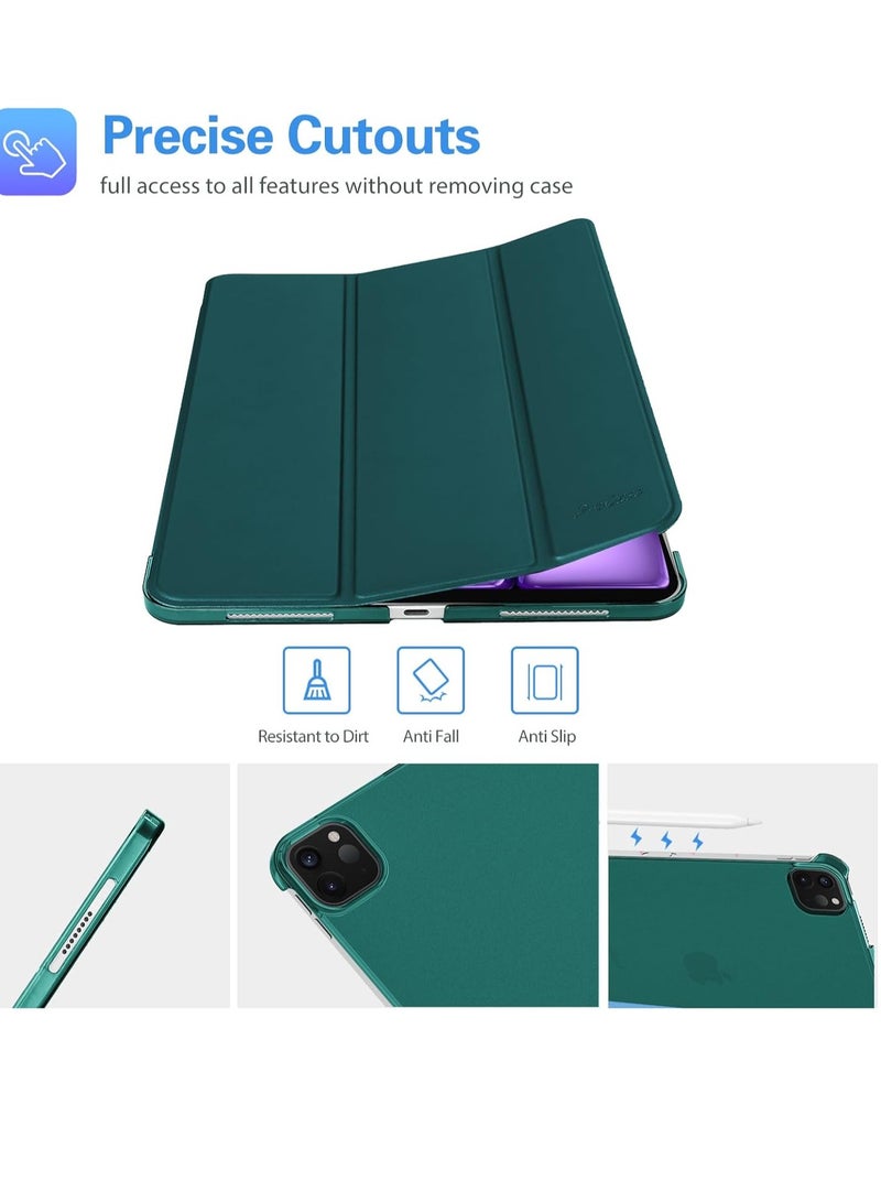 Procases Smart Case for iPad Air 13 and iPad Pro 12.9 Slim Stand Hard Back Shell Smart Cover Teal - Image 5