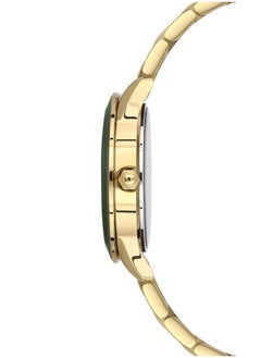U.S. Polo Assn. U.S. Polo Assn. Fundamental 36mm Ladies' White Dial Watch with Gold Stainless Steel Band and Abstract Design Bezel - USPA2044-03, Boldly Stylish Sophistication  - Image 2