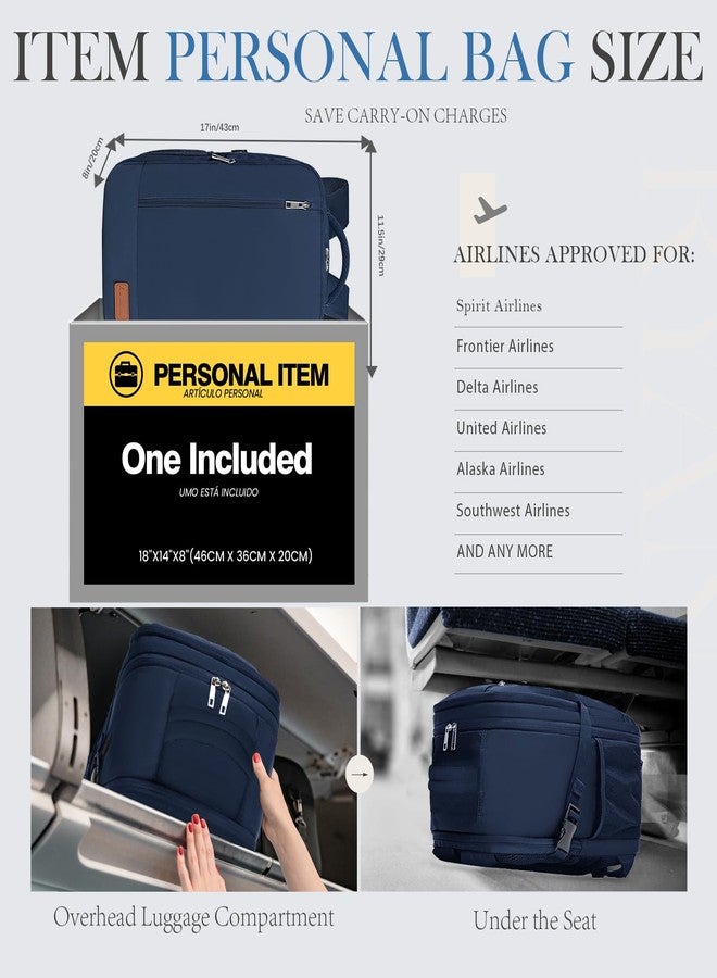 Lossga for Spirit Airlines Personal Item Bag 18x14x8 Inches Frontier Airlines Personal Item Bag Travel Backpack Carry on Flight Approved Carry on Backpack for traveling on airplane - Image 2