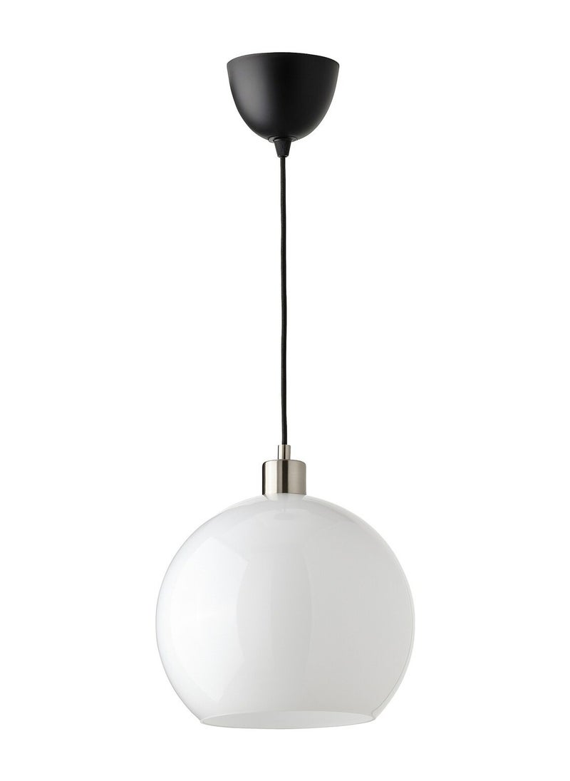 Jaerpliden Pendant Lamp White Glass Nickel Plated 30 Cm  - Image 1