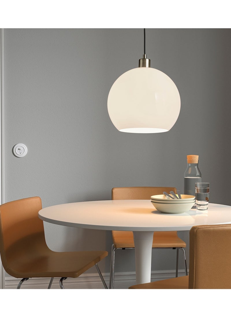 Jaerpliden Pendant Lamp White Glass Nickel Plated 30 Cm  - Image 2