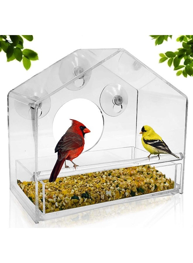 آنا طبق تغذية الطيور الشفاف الأكريليكي المعلق للخارج - Image 1
