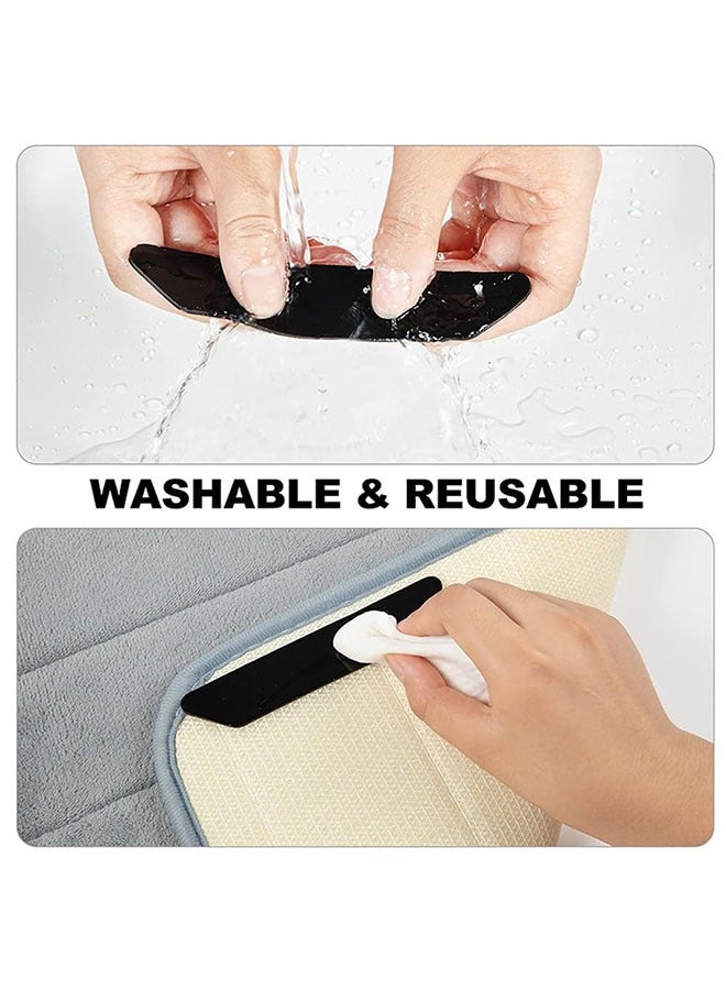 meayul 12Pack Double Sided Washable Removable Carpet Tape, Rug Gripper, Non Slip Rug Grippers, for Hardwood Floors as well as Tile Non-Slip Rug Pad, Grab your area rugs, prevent curling and wrinkling at the corners of the rugs, prevent sliding  - Image 2