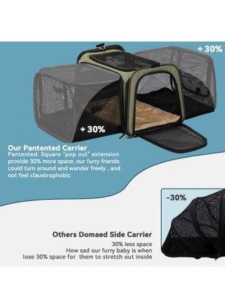 Petsfit Expandable Pet Carrier Airline Approved, Cat Carrier with Locking Zipper and Shoulder Strap, Storage Pockets, Cats, Kittens Puppies or Small Dog up to 20 Pounds,Gray M - pzsku/Z546E2B8B7DF7460AECEBZ/45/_/1731077975/92bccc3e-3a90-4e1f-b9dd-41210e089da5