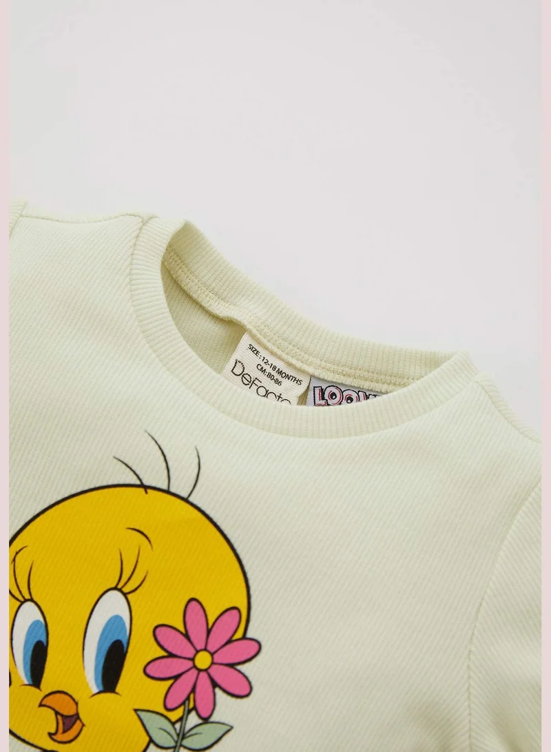 DeFacto Regular Fit Short Sleeve Looney Tunes Print Lounge Set