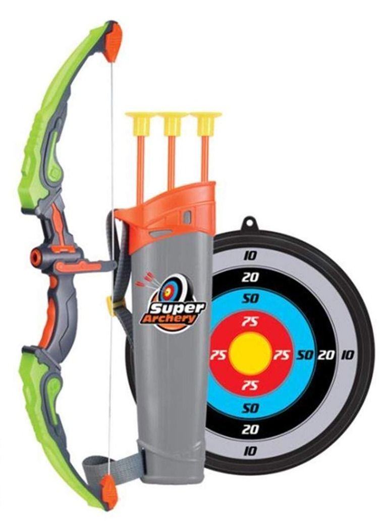 Generic Kids Archery Bow Arrow Toy Set with Targets Suction Cup Arrows and Quiver LED Light Up Function Toy - Image 1