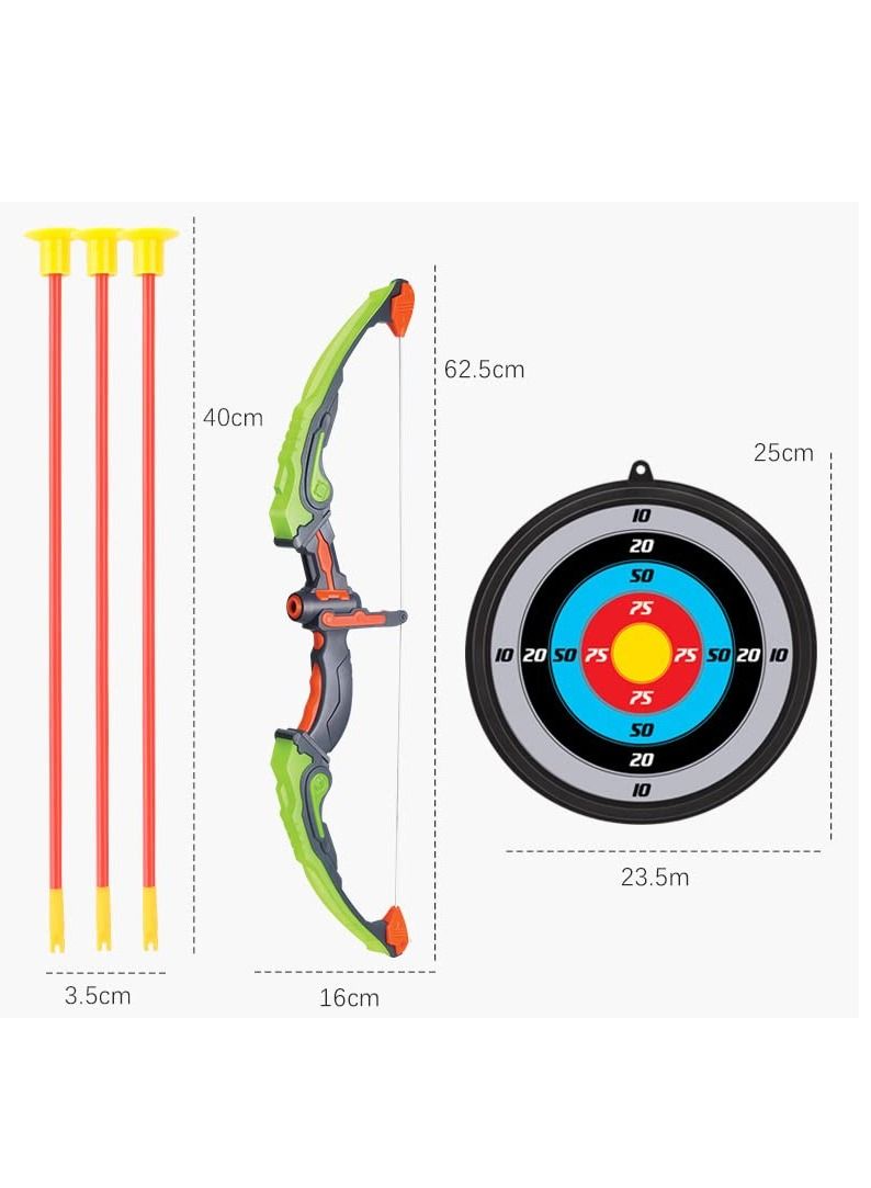 Generic Kids Archery Bow Arrow Toy Set with Targets Suction Cup Arrows and Quiver LED Light Up Function Toy - Image 2