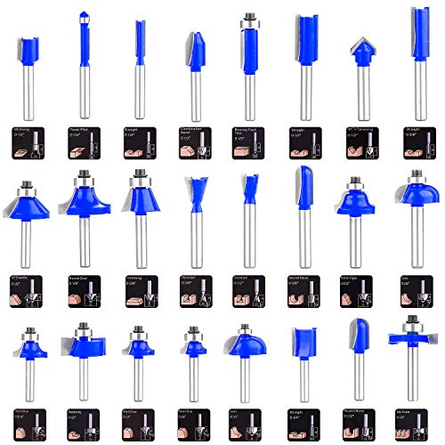 KOWOOD Router Bits Sets of 24A Pieces 1/4 Inch Shank Router Bit Set T Shape - for Commercial Users and Beginners… - Image 2