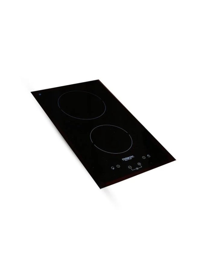 Kitchen Line Built-in Electric Hob, 30 cm, 2 Burners, Ceramic, Touch Control, VT2004 - Black - Image 2