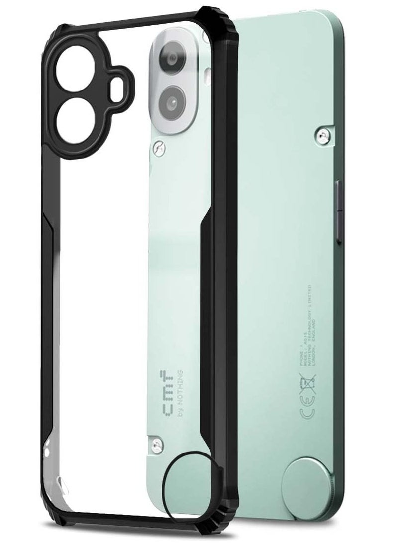 Case for Nothing CMF Phone 1 Clear Hard PC Back Cover Case with Shockproof Premium TPU Black Border 360 Degree Impact Resistant Camera lens Protection Transparent Cover For Nothing CMF Phone 1  - Image 1