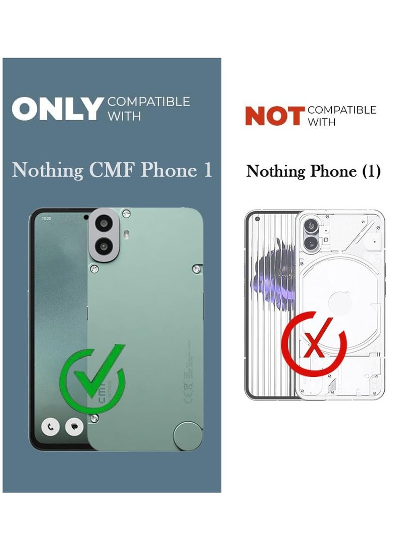 Case for Nothing CMF Phone 1 Clear Hard PC Back Cover Case with Shockproof Premium TPU Black Border 360 Degree Impact Resistant Camera lens Protection Transparent Cover For Nothing CMF Phone 1  - Image 2