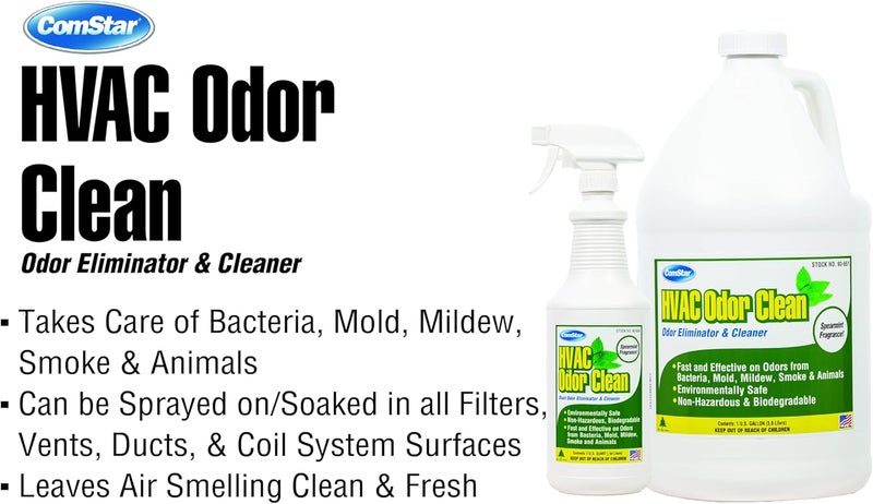 Comstar HVAC Odor Clean, Odor Eliminator & Cleaner With A Powerful Spray & Pleasant Spearmint Scent, Works Fast To Eliminate Unwanted Odors For Long Periods, Made In USA, 32 Ounces (90-650) - Image 1