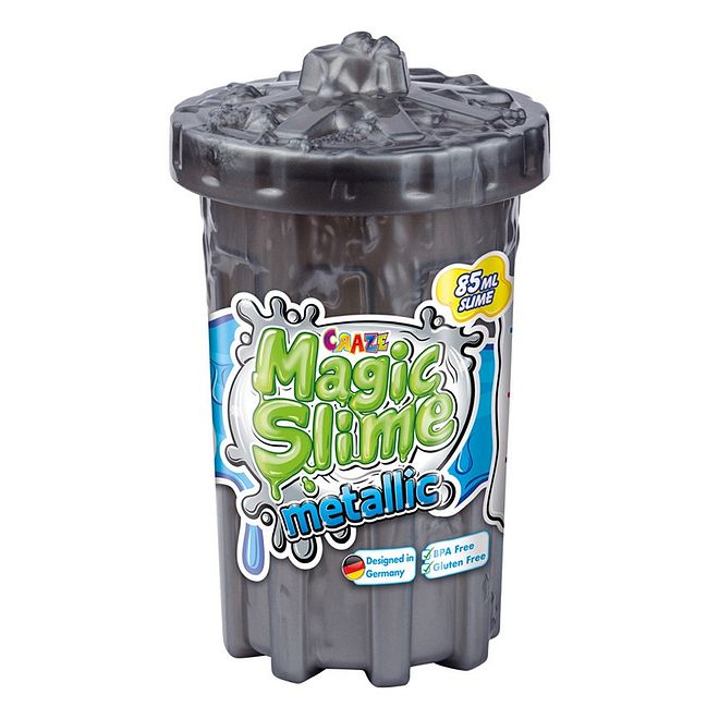 Craze Magic Slime Metallic Grey - Non-Toxic, Stretchy & Fun, Enhances Creativity, Perfect for Kids 5 , 85ml - Image 2