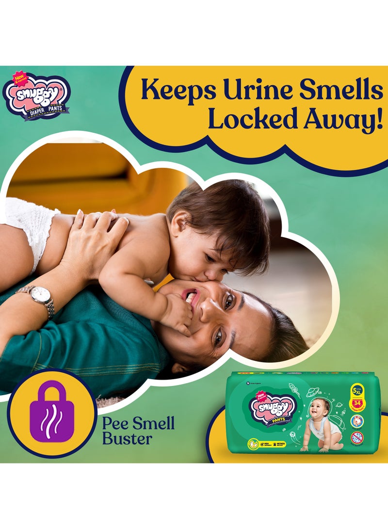 Snuggy Baby Diaper Pants Large Size-4 (9-14kg) 42 Diapers - Image 5