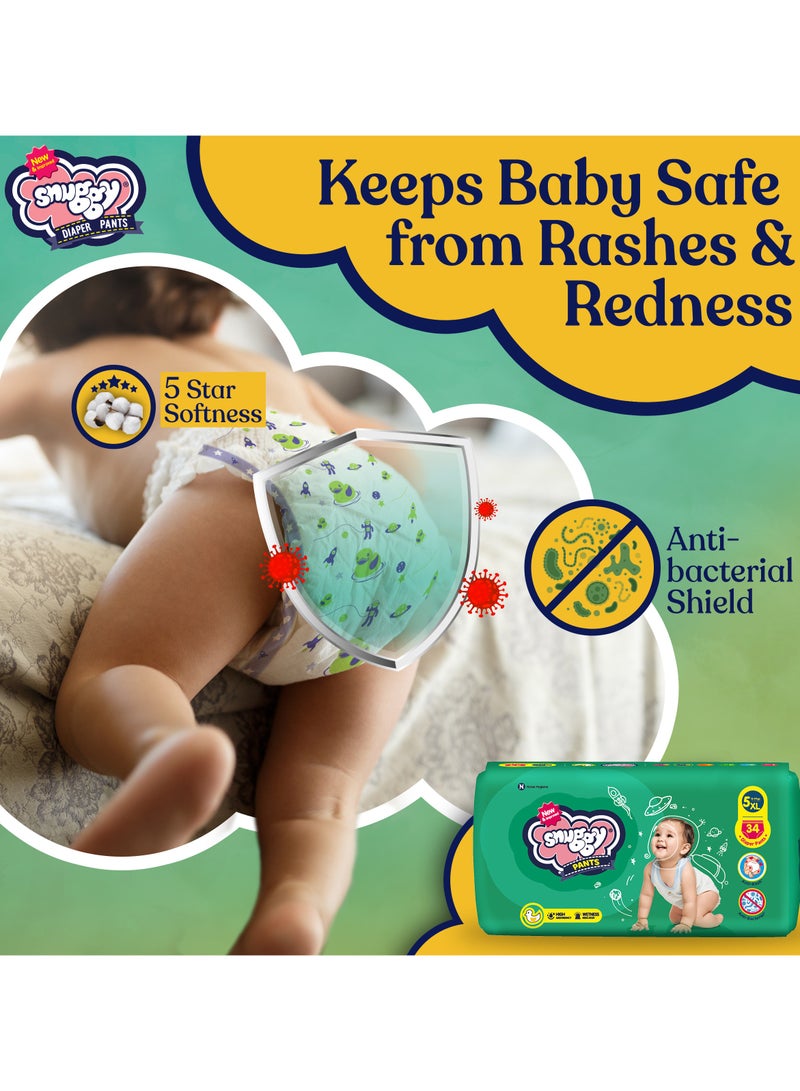Snuggy Baby Diaper Pants Large Size-4 (9-14kg) 42 Diapers - Image 3
