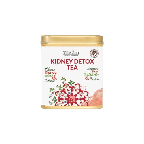 Tifusion Kidney Detox Tea with Dandelion Root Amp Chicory Kalmegh Green Tea Tulsi Detox Improves Digestive Health Anti Inflammatory and Anti Oxidant Rich Herbal 100 Gms, 50 Serving Cups - Image 1