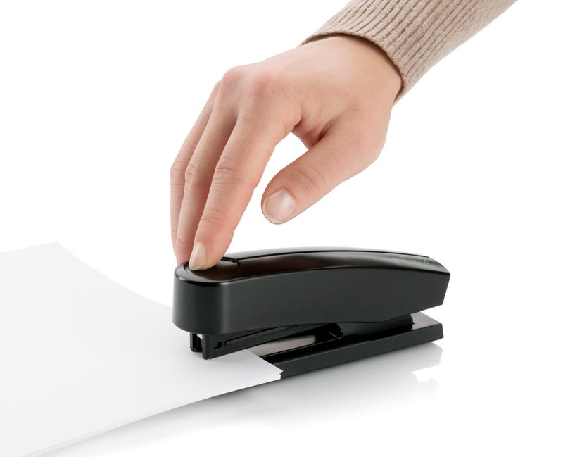 Novus B2 re+New Stapler, 25 Sheet Capacity, Made of 95% Recycled Plastic, German Engineered, Staple|Pin|Tack, 10 Yr. Warranty, Black re+New Special Edition (020-1931) - Image 2